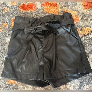 Belted Faux-Leather Shorts!